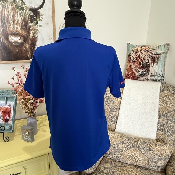 Under Armour Kids Polo Shirt - Blue with Red Logo - Picture 3 of 5